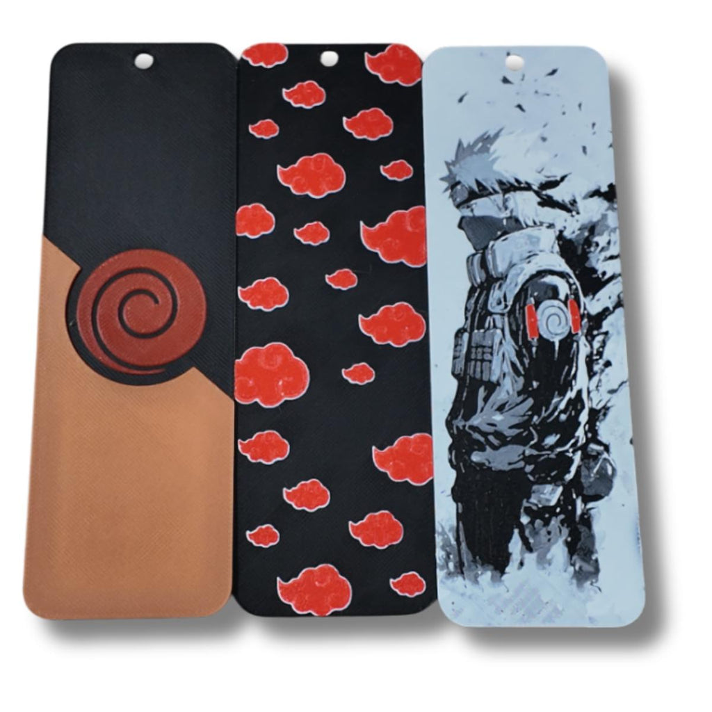 Pack 3 Separadores De Libro, Inspirados en Personajes de Anime, Naruto