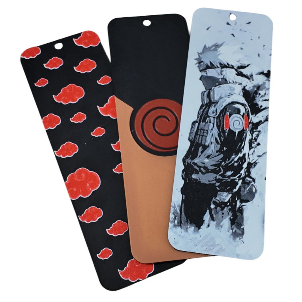 Pack 3 Separadores De Libro, Inspirados en Personajes de Anime, Naruto