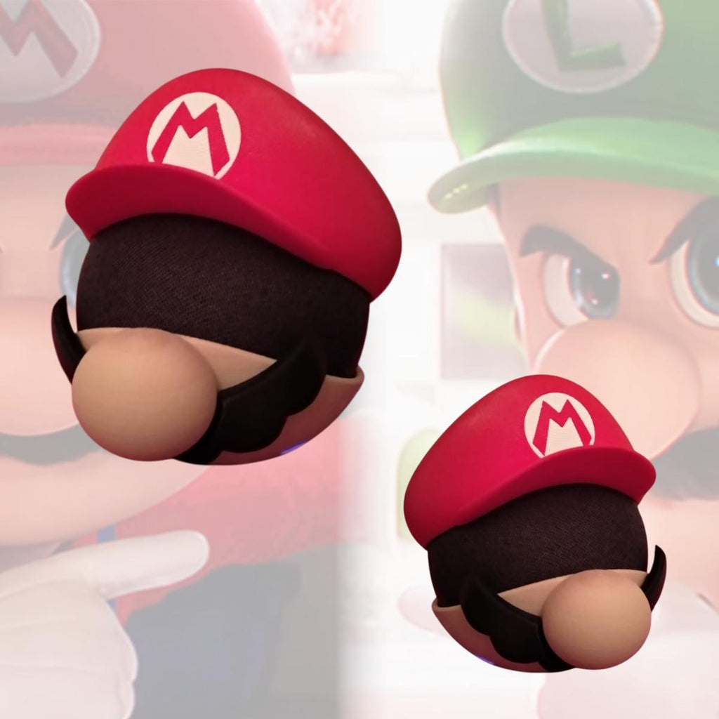 Soporte Mario y Luigi para Alexa Echo Dot 4 y 5