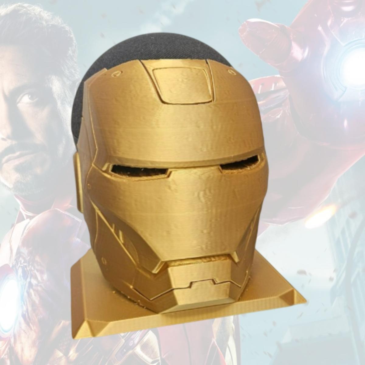 Soporte para Alexa Echo Dot, Súper Heroe, Dorado