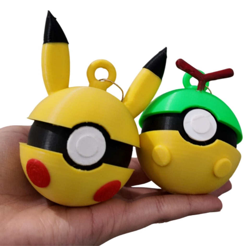 Esferas Pokemón, Pikachu, Cartepie, Decoración Navideña